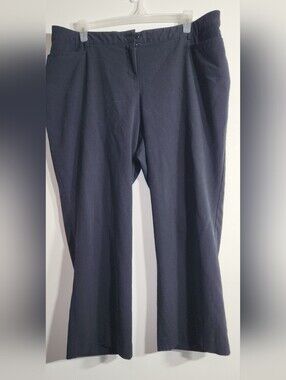Lane Bryant Black Straight-Leg Dress Trousers. 20. Petite.
